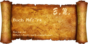Buch Márk névjegykártya